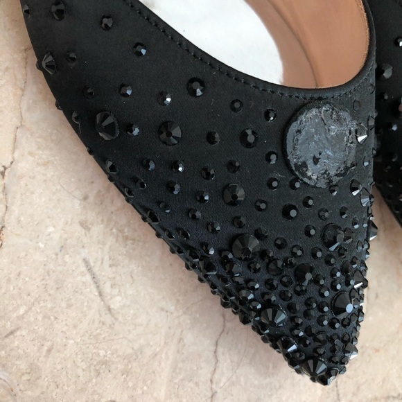 Badgley Miscka Women’s Haddie Loafer Flat Missing The Front Crystal Flower - Picture 3 of 16